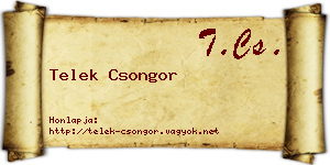 Telek Csongor névjegykártya